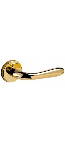 Дверная ручка Goccia RO02 (Золото) на круглой розетке