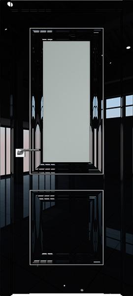 Дверь Профиль дорс 28L Черный люкс - со стеклом