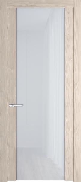 Остекленная дверь Профиль дорс 1.13N Каштан светлый в древесном покрытии