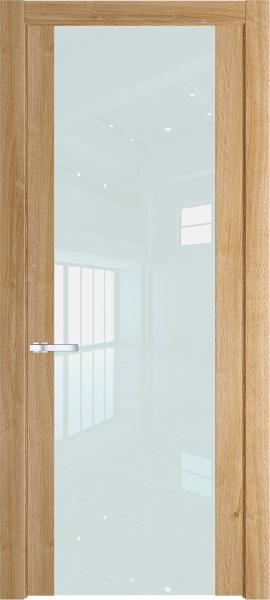 Остекленная дверь Профиль дорс 1.7N Дуб карамель в древесном покрытии