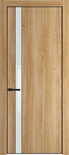 Остекленная дверь Профиль дорс 18NA Дуб карамель в древесном покрытии