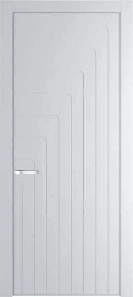 Глухая эмалевая дверь 10PA Вайт в алюминиевом профиле