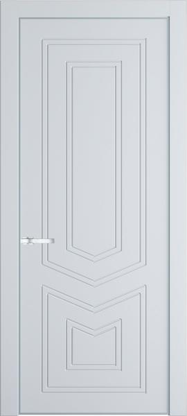 Глухая эмалевая дверь 29PA Вайт в алюминиевом профиле
