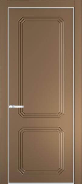Глухая дверь 33PA Перламутр золото в алюминиевом профиле