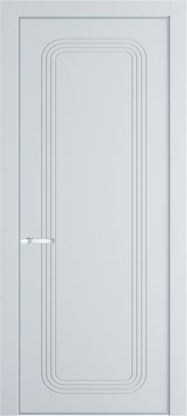 Глухая эмалевая дверь 34PA Вайт в алюминиевом профиле