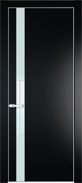 Остекленная эмалевая дверь 18PA Блэк в алюминиевом профиле