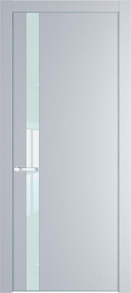 Остекленная эмалевая дверь 18PA Лайт грей в алюминиевом профиле