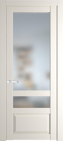 Остекленная дверь Профиль дорс 2.5.4PD Перламутр белый в эмалевом покрытии
