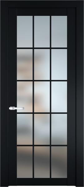 Дверь с остеклением Английская решетка 1.1.2 (Р.15) PD Блэк