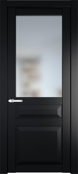 Остекленная дверь Профиль дорс 1.5.3PD Блэк в эмалевом покрытии