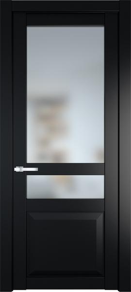 Остекленная дверь Профиль дорс 1.5.4PD Блэк в эмалевом покрытии