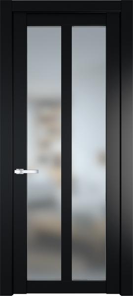 Остекленная дверь Профиль дорс 1.7.2PD Блэк в эмалевом покрытии