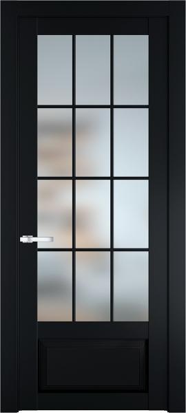 Остекленная дверь Профиль дорс 2.2.2 (Р.12) PD Блэк в эмалевом покрытии