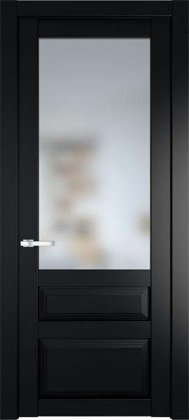Остекленная дверь Профиль дорс 2.5.3PD Блэк в эмалевом покрытии