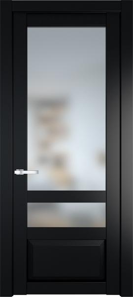 Остекленная дверь Профиль дорс 2.5.4PD Блэк в эмалевом покрытии