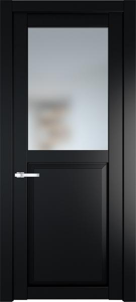 Остекленная дверь Профиль дорс 2.6.2PD Блэк в эмалевом покрытии