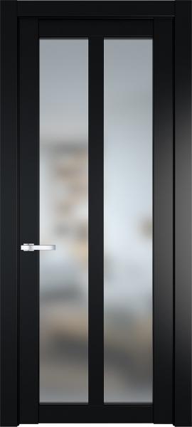Остекленная дверь Профиль дорс 2.7.2PD Блэк в эмалевом покрытии
