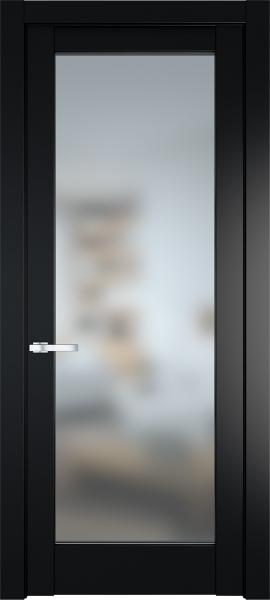 Остекленная дверь Профиль дорс 4.1.2PD Блэк в эмалевом покрытии