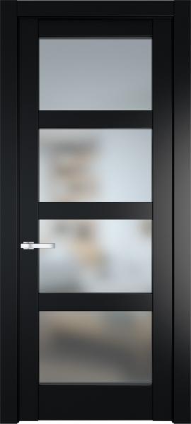 Остекленная дверь Профиль дорс 3.4.2PD Блэк в эмалевом покрытии
