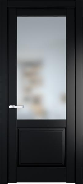 Остекленная дверь Профиль дорс 4.2.2PD Блэк в эмалевом покрытии