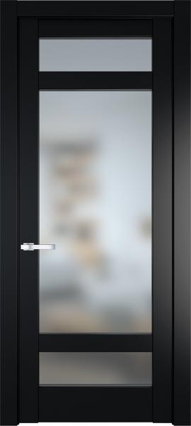 Остекленная дверь Профиль дорс 4.3.2PD Блэк в эмалевом покрытии
