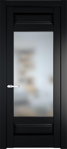 Остекленная дверь Профиль дорс 4.3.3PD Блэк в эмалевом покрытии