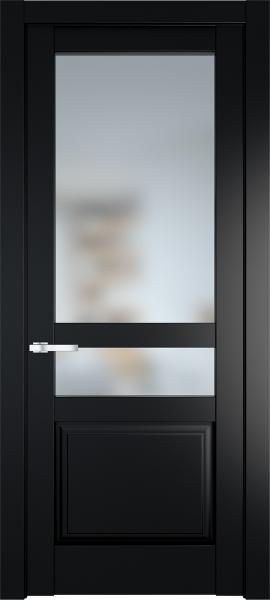 Остекленная дверь Профиль дорс 4.5.4PD Блэк в эмалевом покрытии