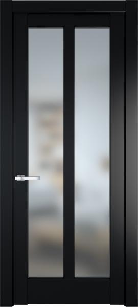 Остекленная дверь Профиль дорс 4.7.2PD Блэк в эмалевом покрытии