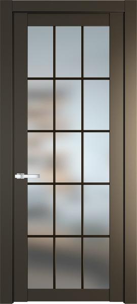 Дверь с остеклением Английская решетка 1.1.2 (Р.15) PD Перламутр бронза