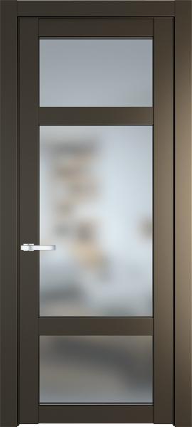 Остекленная дверь Профиль дорс 1.3.2PD Перламутр бронза в эмалевом покрытии