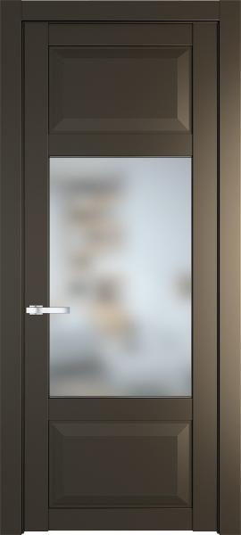 Остекленная дверь Профиль дорс 1.3.3PD Перламутр бронза в эмалевом покрытии