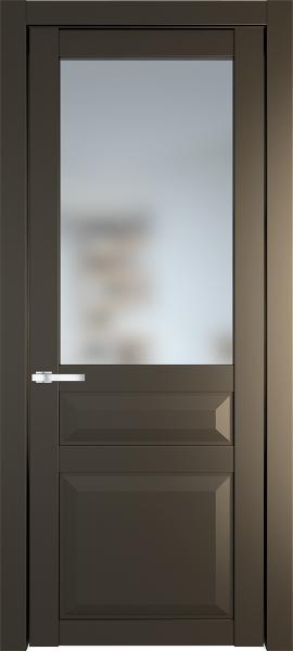 Остекленная дверь Профиль дорс 1.5.3PD Перламутр бронза в эмалевом покрытии
