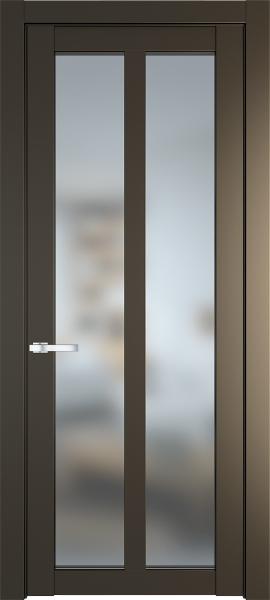 Остекленная дверь Профиль дорс 1.7.2PD Перламутр бронза в эмалевом покрытии