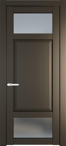 Остекленная дверь Профиль дорс 2.3.4PD Перламутр бронза в эмалевом покрытии