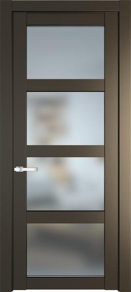 Остекленная дверь Профиль дорс 2.4.2PD Перламутр бронза в эмалевом покрытии