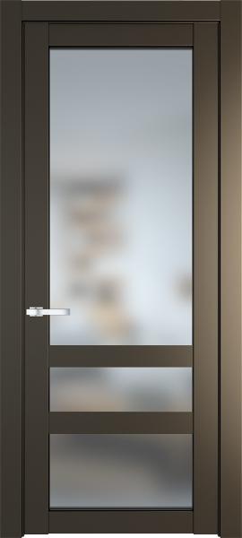 Остекленная дверь Профиль дорс 2.5.2PD Перламутр бронза в эмалевом покрытии
