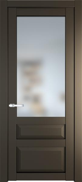 Остекленная дверь Профиль дорс 2.5.3PD Перламутр бронза в эмалевом покрытии