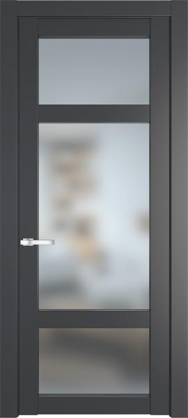 Остекленная дверь Профиль дорс 1.3.2PD Графит в эмалевом покрытии