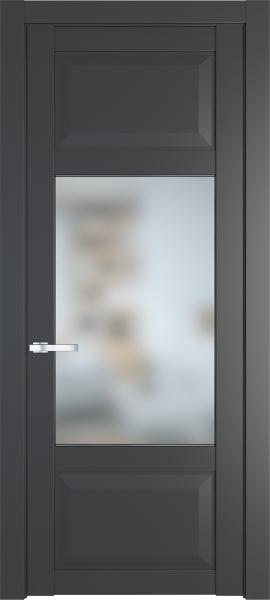 Остекленная дверь Профиль дорс 1.3.3PD Графит в эмалевом покрытии