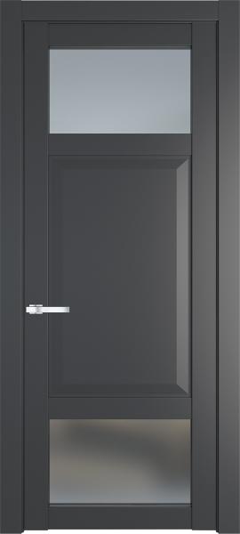 Остекленная дверь Профиль дорс 1.3.4PD Графит в эмалевом покрытии