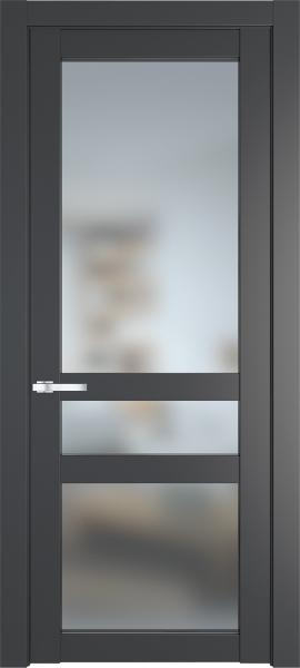 Остекленная дверь Профиль дорс 1.5.2PD Графит в эмалевом покрытии