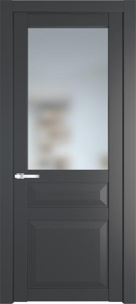 Остекленная дверь Профиль дорс 1.5.3PD Графит в эмалевом покрытии