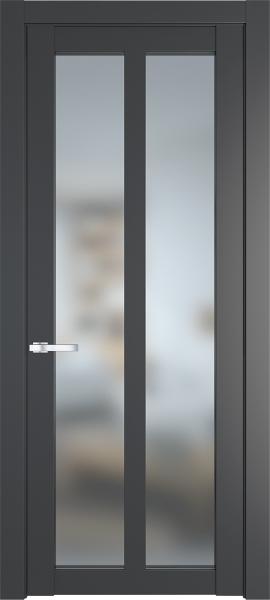 Остекленная дверь Профиль дорс 1.7.2PD Графит в эмалевом покрытии