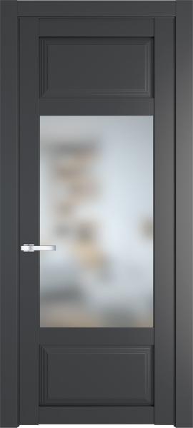 Остекленная дверь Профиль дорс 2.3.3PD Графит в эмалевом покрытии