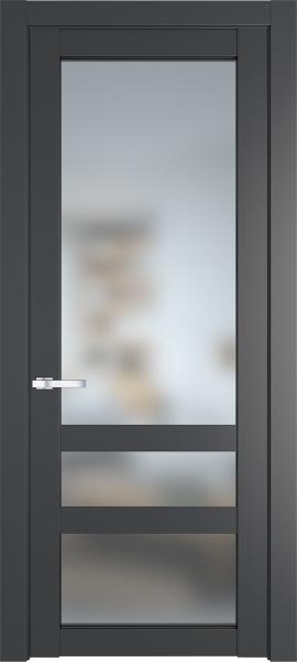 Остекленная дверь Профиль дорс 2.5.2PD Графит в эмалевом покрытии