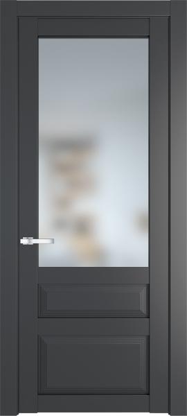 Остекленная дверь Профиль дорс 2.5.3PD Графит в эмалевом покрытии
