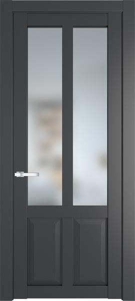 Остекленная дверь Профиль дорс 2.8.2PD Графит в эмалевом покрытии