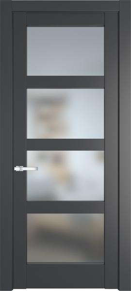 Остекленная дверь Профиль дорс 3.4.2PD Графит в эмалевом покрытии
