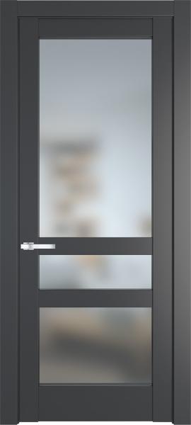 Остекленная дверь Профиль дорс 3.5.2PD Графит в эмалевом покрытии