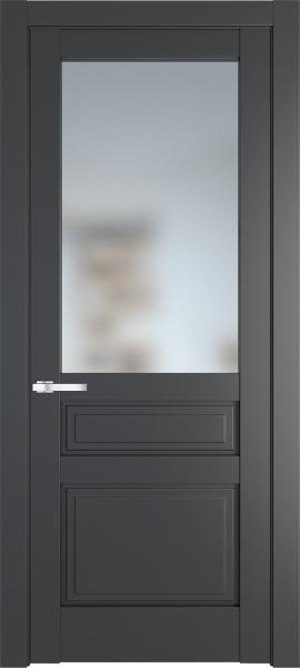 Остекленная дверь Профиль дорс 3.5.3PD Графит в эмалевом покрытии